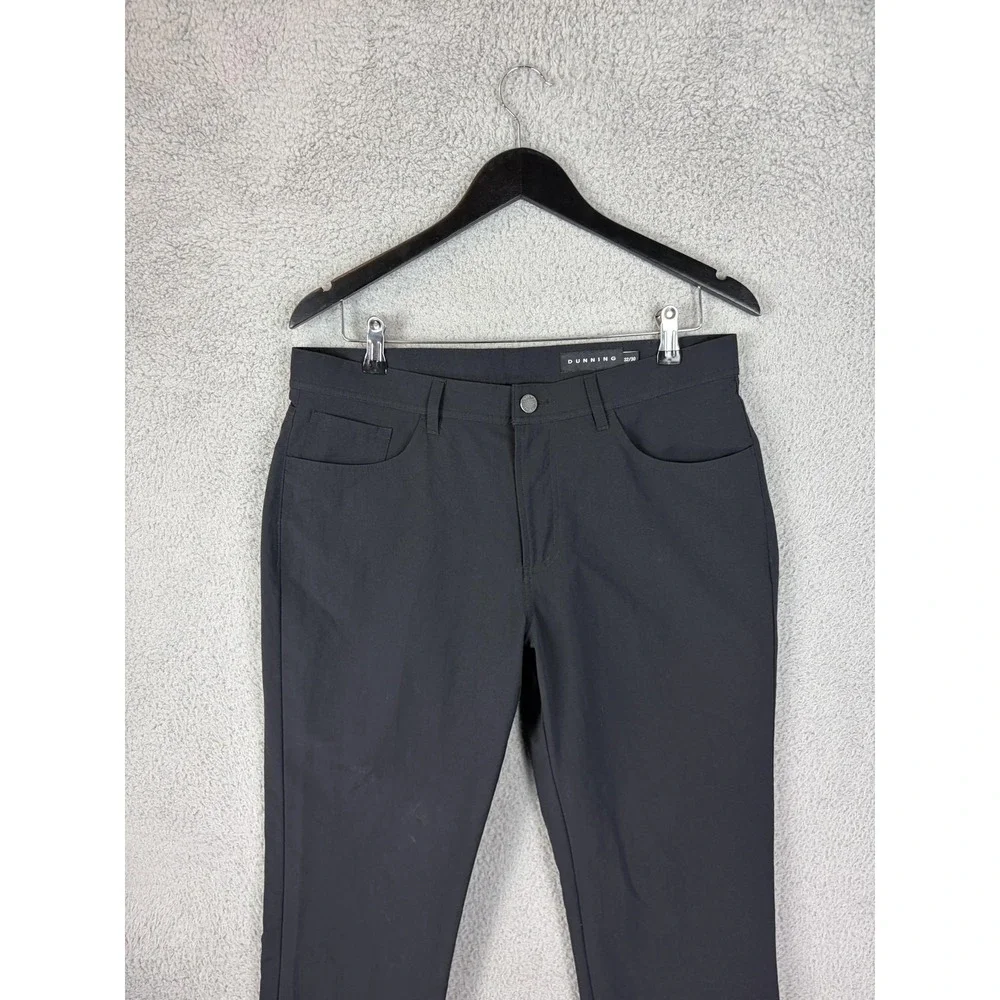 Dunning Pants Mens 32x30 Black Microfiber Stretch Chino Golf Casual Mens Travel